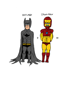Batman Plus Iron man  cover art