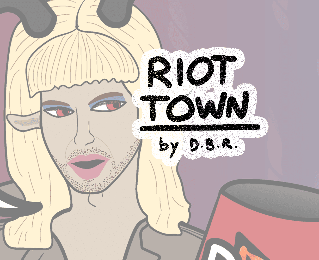 The cover art for the episode All That and a Bag of Chips from the comics series Riot Town, USA, which is number 48 in the series