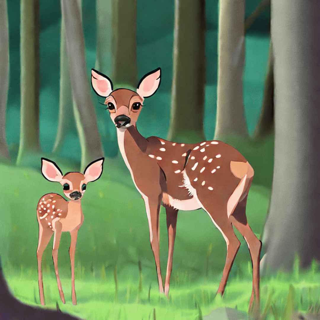 The Fawn and His Mother image number 0